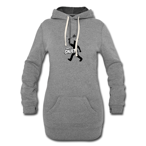 Women's Hoodie Dress - Bust A Gnat - heather gray