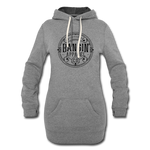 Women's Hoodie Dress - Bangin' Apparel Co. Logo (Black) - heather gray