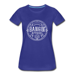 Women’s T-Shirt - Bangin' Apparel Co. Logo (White) - royal blue