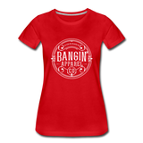 Women’s T-Shirt - Bangin' Apparel Co. Logo (White) - red