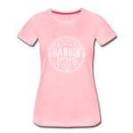 Women’s T-Shirt - Bangin' Apparel Co. Logo (White) - pink