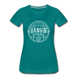 Women’s T-Shirt - Bangin' Apparel Co. Logo (White) - teal