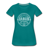 Women’s T-Shirt - Bangin' Apparel Co. Logo (White) - teal