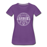 Women’s T-Shirt - Bangin' Apparel Co. Logo (White) - purple