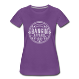 Women’s T-Shirt - Bangin' Apparel Co. Logo (White) - purple