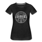 Women’s T-Shirt - Bangin' Apparel Co. Logo (White) - charcoal gray