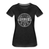 Women’s T-Shirt - Bangin' Apparel Co. Logo (White) - charcoal gray