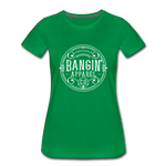 Women’s T-Shirt - Bangin' Apparel Co. Logo (White) - kelly green