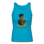 Women's Longer Length Fitted Tank - It's Always Tacos - turquoise