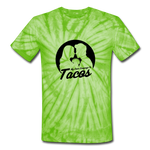 Unisex Tie Dye T-Shirt - My Love Language Is Tacos - spider lime green