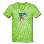 Unisex Tie Dye T-Shirt - Introvert Acting Koi - spider lime green