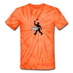 Unisex Tie Dye T-Shirt - Bust A Gnat - spider orange