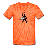 Unisex Tie Dye T-Shirt - Bust A Gnat - spider orange