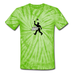 Unisex Tie Dye T-Shirt - Bust A Gnat - spider lime green