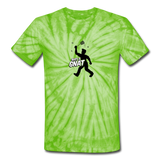 Unisex Tie Dye T-Shirt - Bust A Gnat - spider lime green