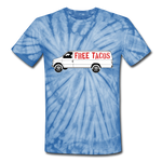 Unisex Tie Dye T-Shirt - Free Taco Van - spider baby blue