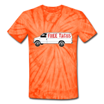 Unisex Tie Dye T-Shirt - Free Taco Van - spider orange