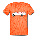 Unisex Tie Dye T-Shirt - Free Taco Van - spider orange