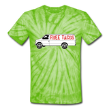 Unisex Tie Dye T-Shirt - Free Taco Van - spider lime green