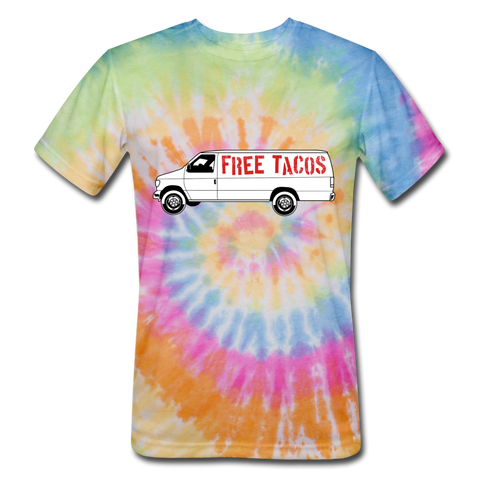 Unisex Tie Dye T-Shirt - Free Taco Van - rainbow