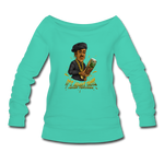 Women's Wideneck Sweatshirt - It's Always Tacos - teal