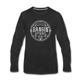 Men's Long Sleeve T-Shirt – Bangin' Apparel Co. Logo (White) - black