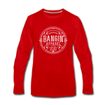 Men's Long Sleeve T-Shirt – Bangin' Apparel Co. Logo (White) - red