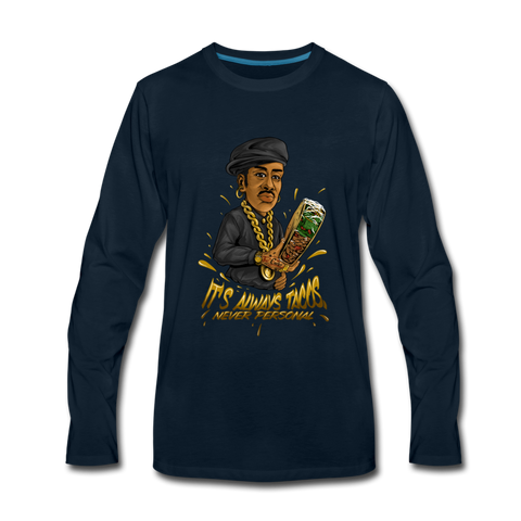 Men's Premium Long Sleeve T-Shirt - It's Always Tacos - deep navy