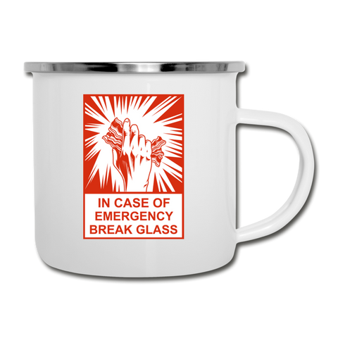 Camper Mug - In Case of Emergency (Bacon) - white