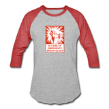 Baseball T-Shirt - In Case of Emergency (Bacon) - heather gray/red