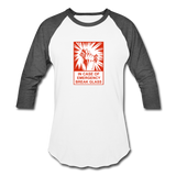 Baseball T-Shirt - In Case of Emergency (Bacon) - white/charcoal