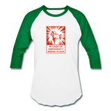 Baseball T-Shirt - In Case of Emergency (Bacon) - white/kelly green