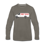 Men's Long Sleeve T-Shirt – Free Taco Van - asphalt gray