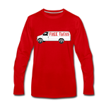 Men's Long Sleeve T-Shirt – Free Taco Van - red