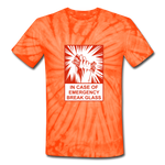 Unisex Tie Dye T-Shirt - In Case of Emergency (Bacon) - spider orange