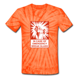 Unisex Tie Dye T-Shirt - In Case of Emergency (Bacon) - spider orange