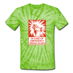 Unisex Tie Dye T-Shirt - In Case of Emergency (Bacon) - spider lime green