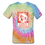 Unisex Tie Dye T-Shirt - In Case of Emergency (Bacon) - rainbow