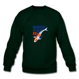 Crewneck Sweatshirt - Introvert Acting Koi - forest green