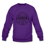 Crewneck Sweatshirt - Bangin' Apparel Co. Logo (Black) - purple