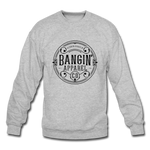 Crewneck Sweatshirt - Bangin' Apparel Co. Logo (Black) - heather gray