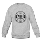 Crewneck Sweatshirt - Bangin' Apparel Co. Logo (Black) - heather gray