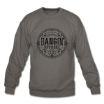 Crewneck Sweatshirt - Bangin' Apparel Co. Logo (Black) - asphalt gray