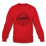 Crewneck Sweatshirt - Bangin' Apparel Co. Logo (Black) - red