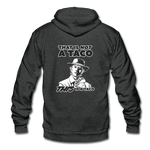 Unisex Fleece Zip Hoodie - This Is A Taco - charcoal gray