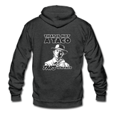 Unisex Fleece Zip Hoodie - This Is A Taco - charcoal gray