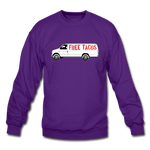 Crewneck Sweatshirt - Free Taco Van - purple