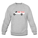 Crewneck Sweatshirt - Free Taco Van - heather gray