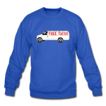 Crewneck Sweatshirt - Free Taco Van - royal blue