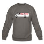 Crewneck Sweatshirt - Free Taco Van - asphalt gray